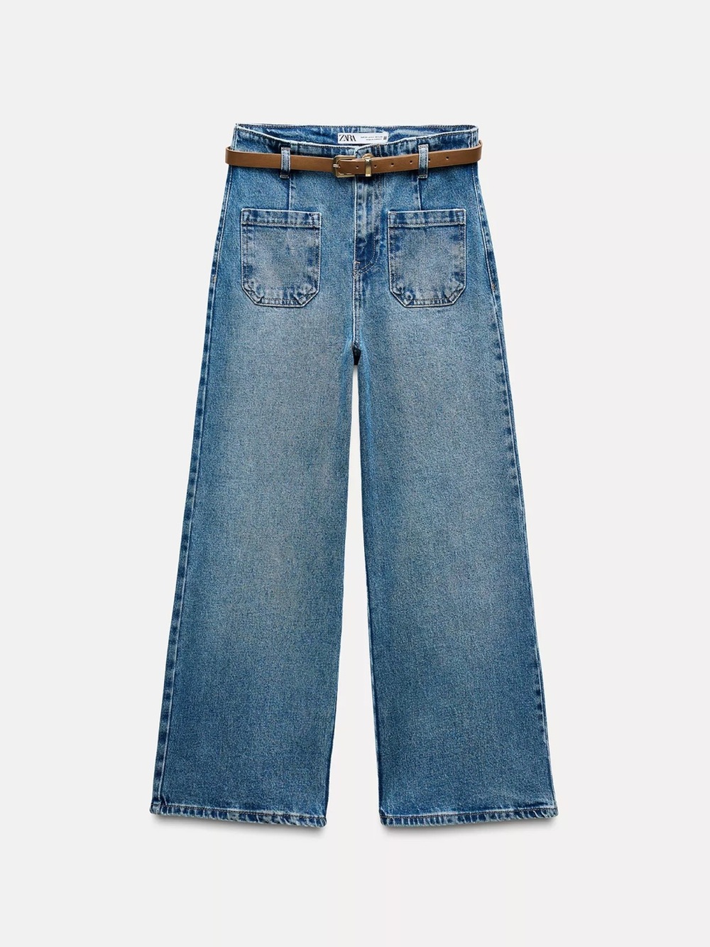 Zara Wide Leg High-Rise Women's Jeans - Light Blue